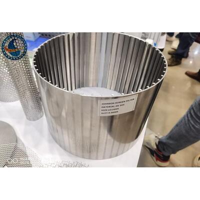 Gas Wire Wrapped Well Screen Welded Ring / Thread Couplings / Flange Supported