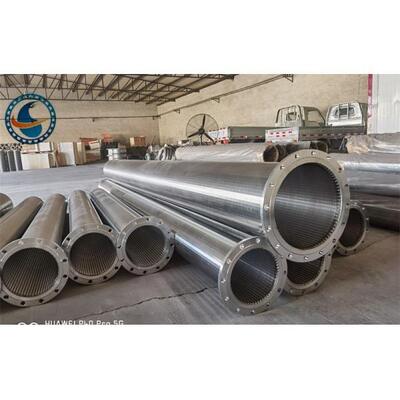 Gas Wire Wrapped Well Screen Welded Ring / Thread Couplings / Flange Supported