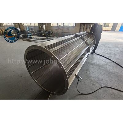 Ss 304 Wedge Wire Screen Tube Continuous Slot Rotating Drum Filter