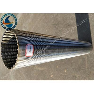 Thermal Resistant Johnson Wedge Wire Screens , Stainless Steel Profile Wire Screen