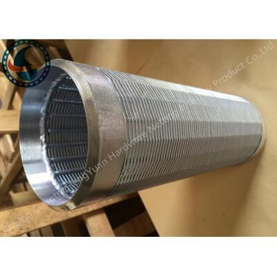 Continuous Slot Opening V Wire Screen For Quarry Screening / Mine Sifting