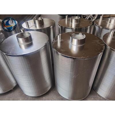 Slotted Cylindrical Wedge Wire Filter Basket Strainer 316l Stainless Steel