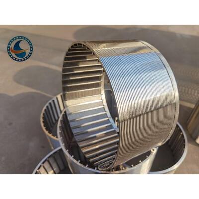 300um Slot Wedge Wire Screen Pipe Stainless Steel 304 Drum Shaped