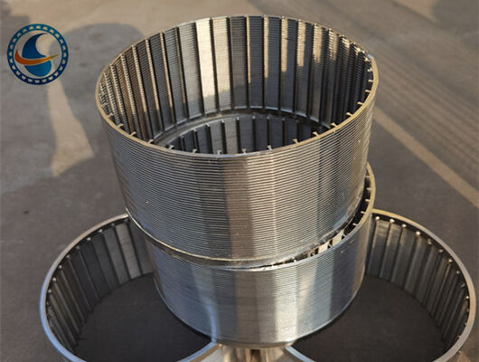 300um Slot Wedge Wire Screen Pipe Stainless Steel 304 Drum Shaped