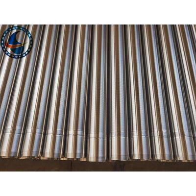 SS 316L Oil Sand Control Wire Wrapped Screen Pipe With 2.28*3.56mm V Shaped Wire Shape And Polished Surface
