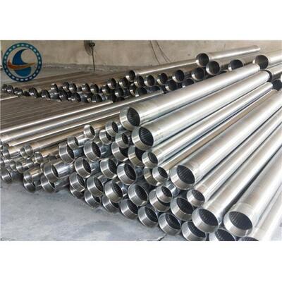 Stainless Steel 304 Continuous Slot Screen , Anti Corrosion Vee Wire Screen