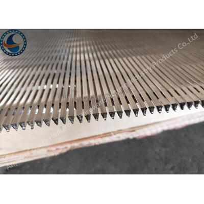 Custom Wedge Wire Screen Panels / Stainless Steel Mesh Plate Non - Clogging