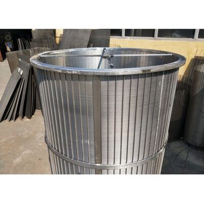304 Stainless Steel Wire Cylinder Basket , Anti Clogging Rotating Drum Screen