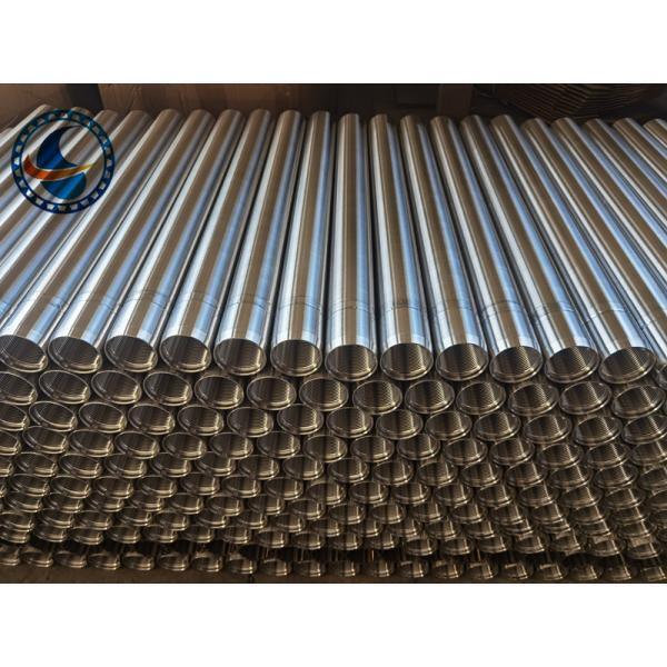 SS 316L Oil Sand Control Wire Wrapped Screen Pipe With 2.28*3.56mm V Shaped Wire Shape And Polished Surface